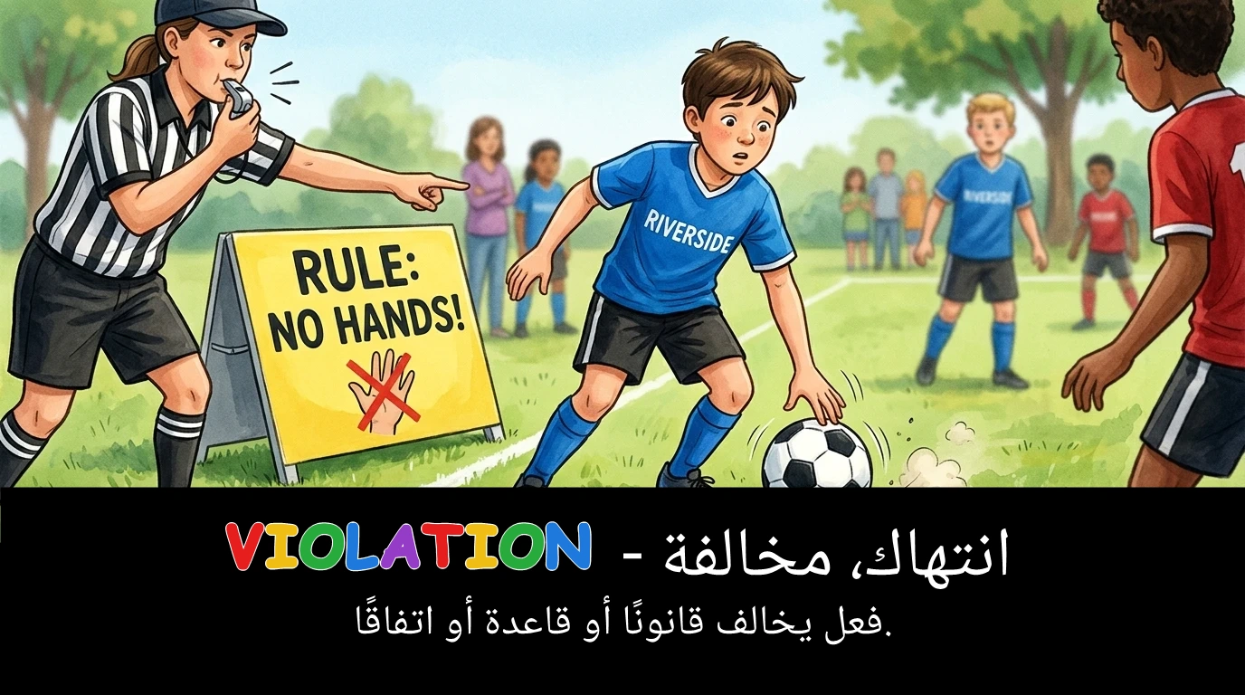 Arabic Illustration for violation